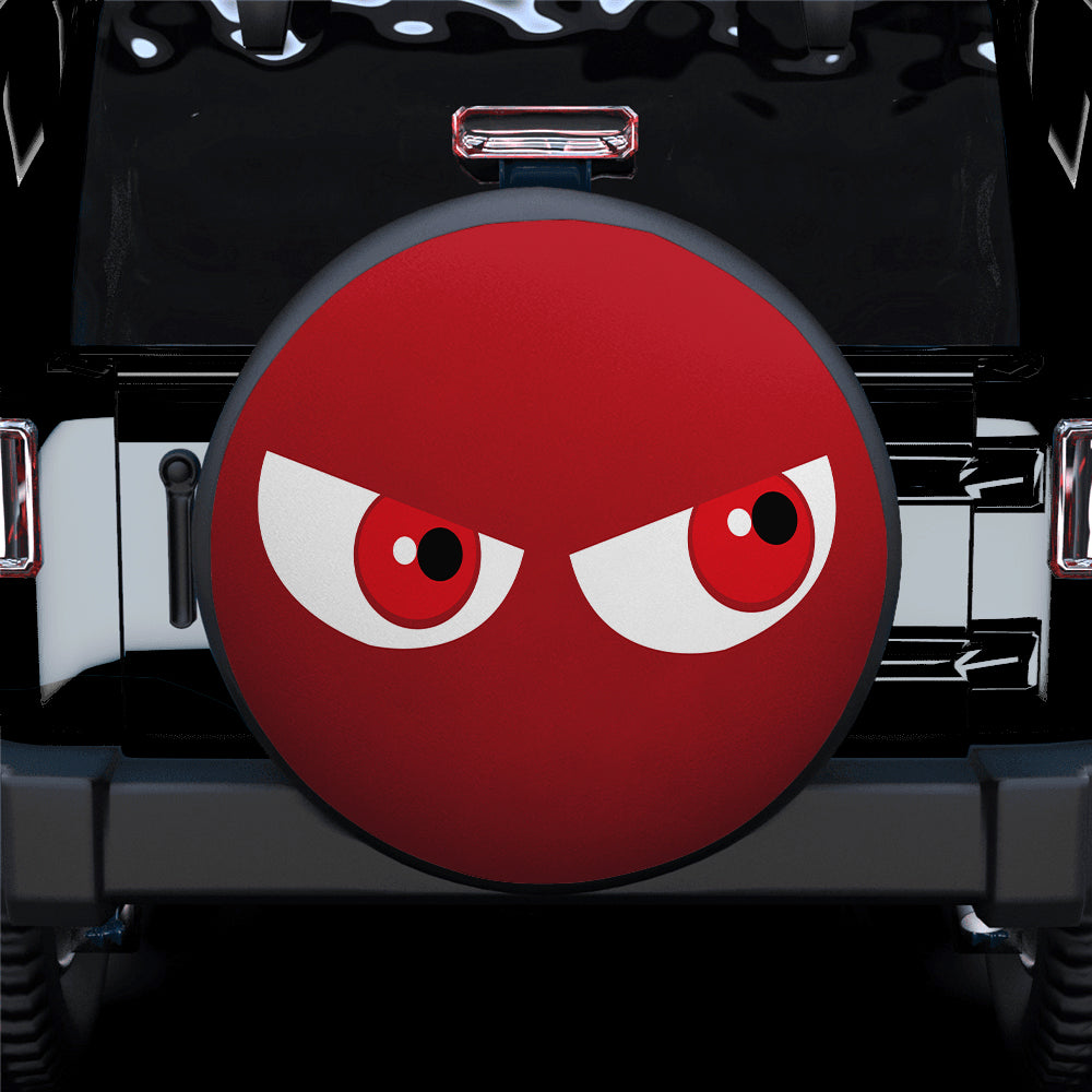 Funny Cartoon Angry Red Eyes Jeep Tire Covers Gift for Campers