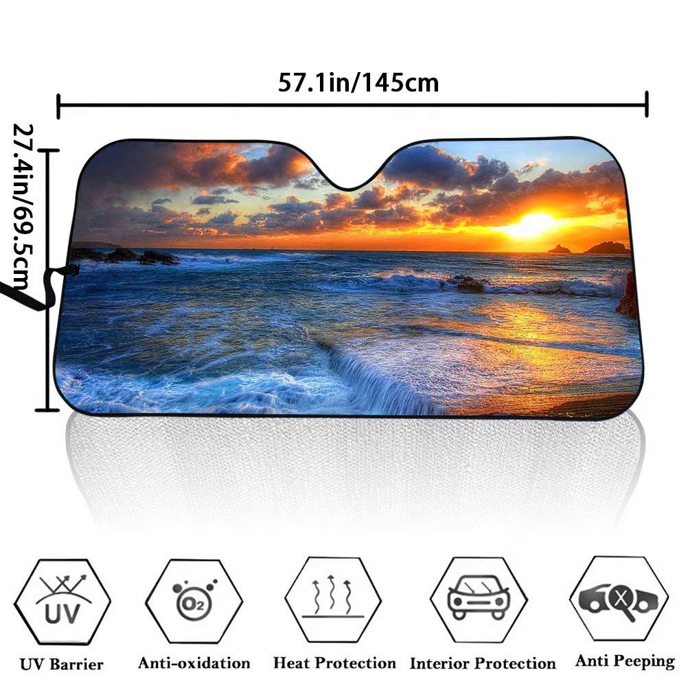 Funny Cat Auto Sunshades - Broke Glass Design Car Sun Shades