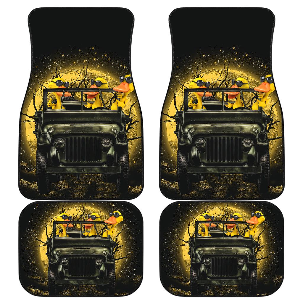 Funny Duck Jeep Halloween Floor Mats - Car Accessories for Halloween