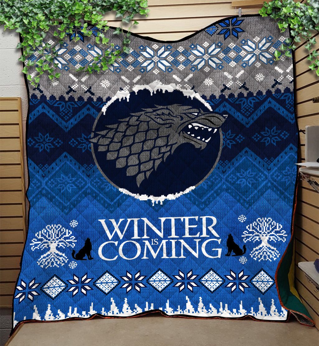 Game Of Thrones Stark Family Winter Is Coming Quilt Blanket