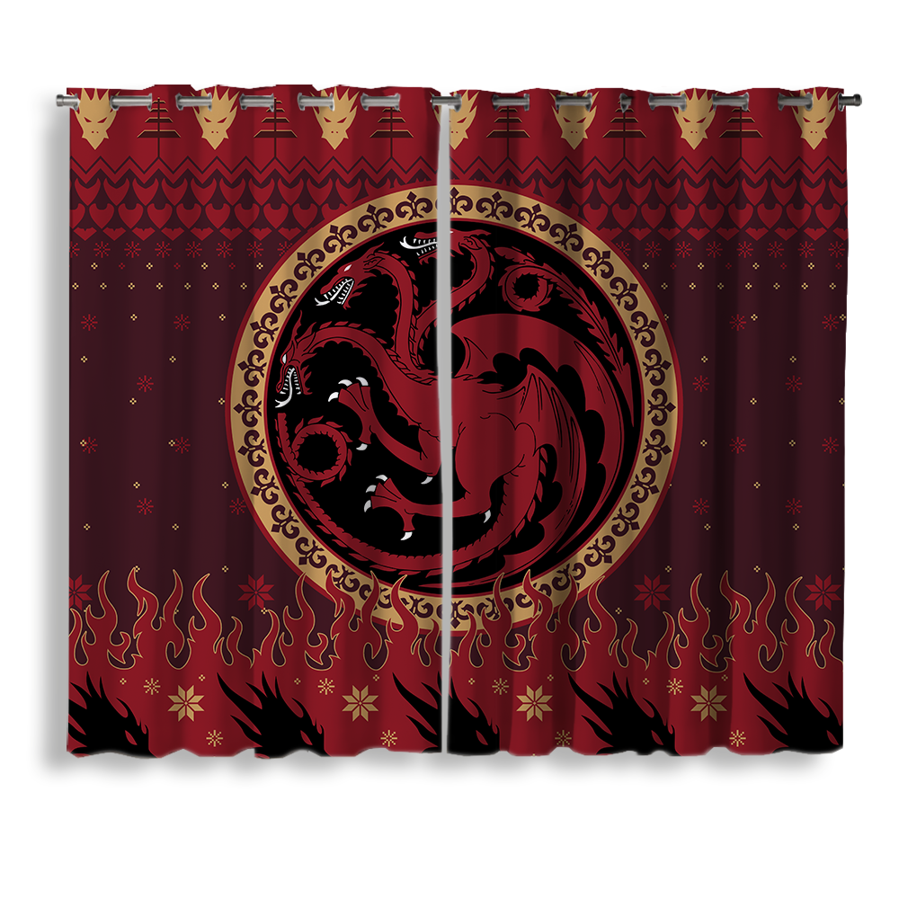 Targaryen Dragon Christmas Window Curtain - Game Of Thrones Decor