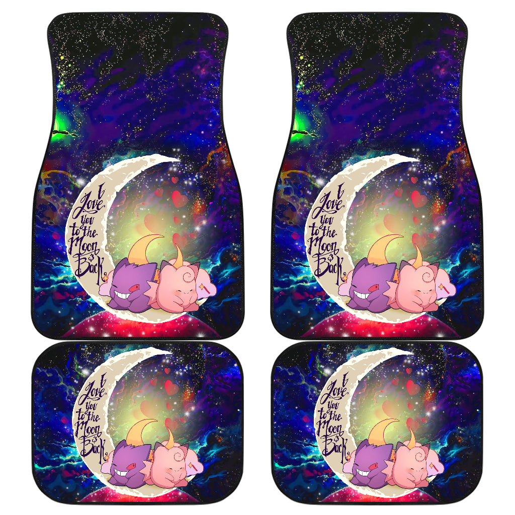 Cute Gengar and Clefable Pokémon Galaxy Car Floor Mats Accessories