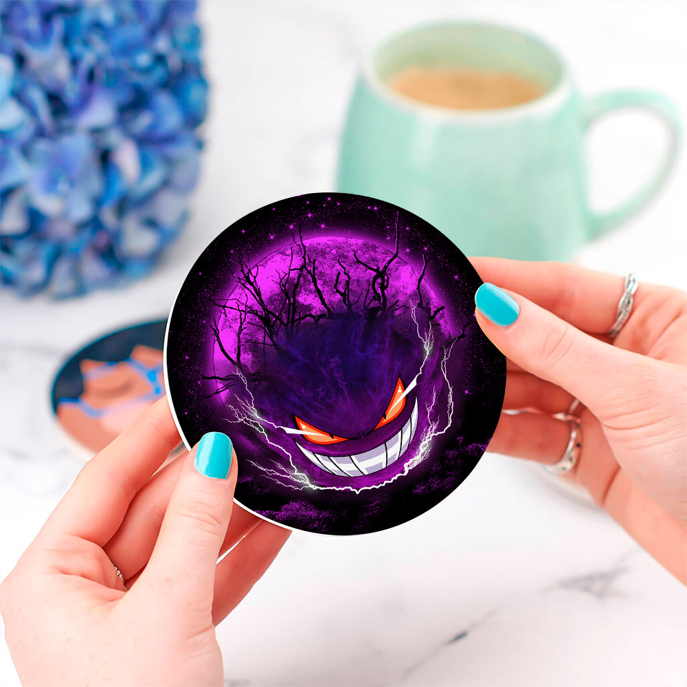 Gengar Ghost Pokemon Moonlight  Drink Coasters