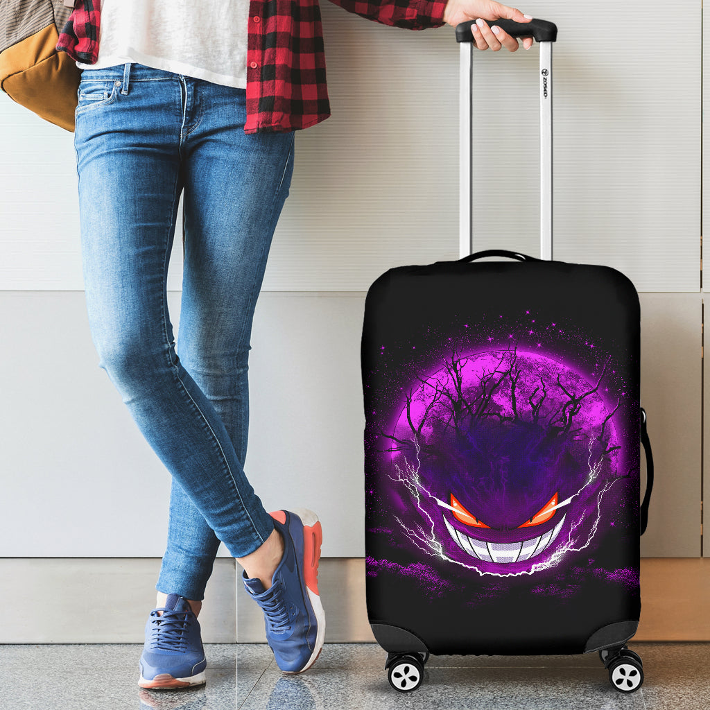 Gengar Ghost Pokemon Moonlight Luggage Cover Suitcase Protector