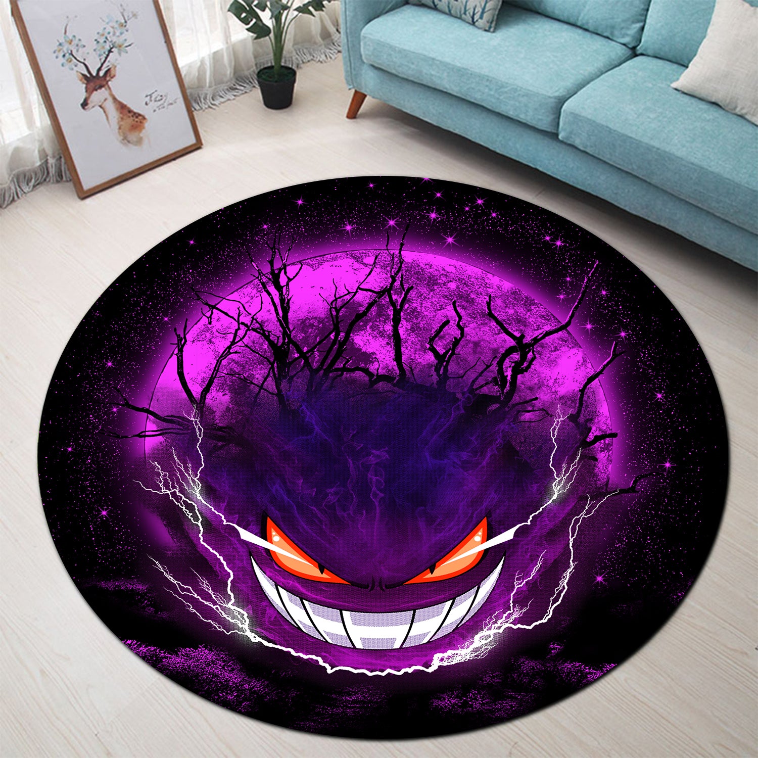 Gengar Pokemon Ghost Rug for Bedroom Living Room Home Decor