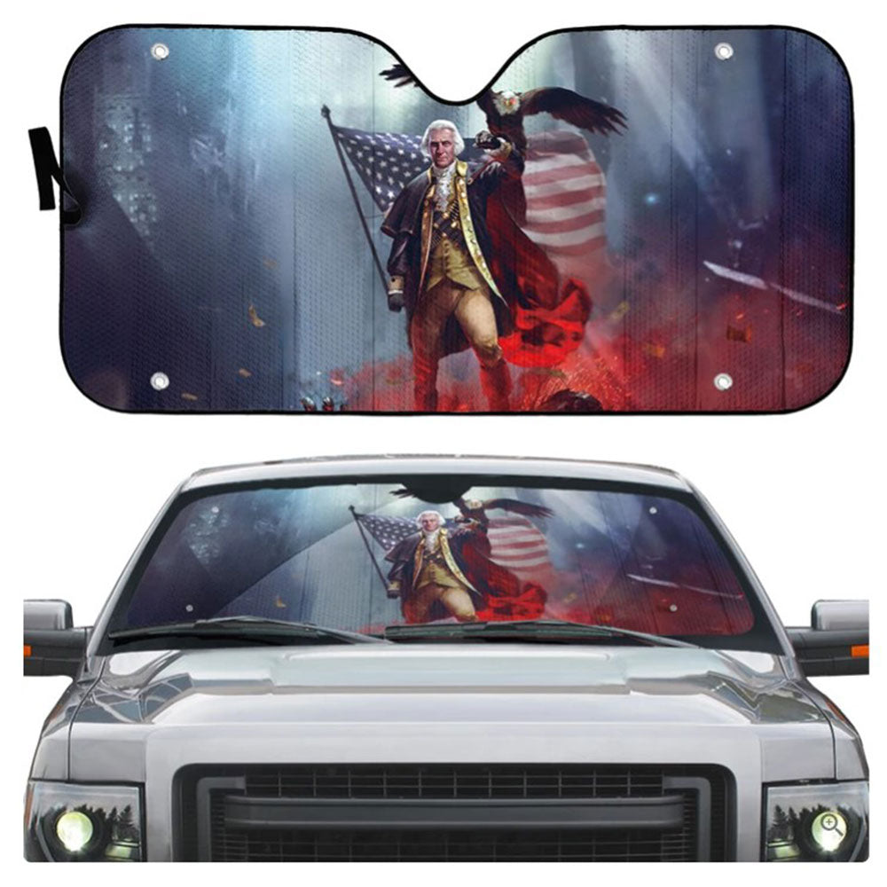 George Washington Custom Auto Sun Shades Windshield Accessories Gift