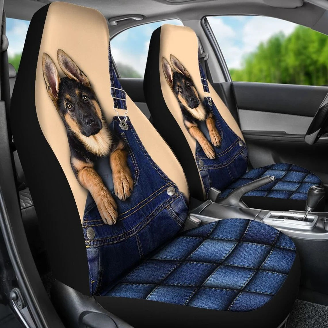 Cute Custom German Shepherd Car Seat Covers German