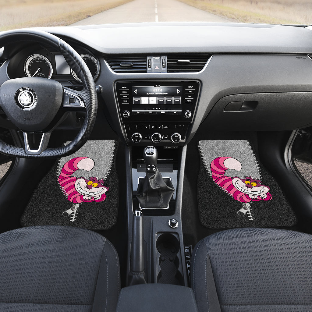 Cheshire Cat Car Floor Mats - Get In Sit Down and Hold On Design