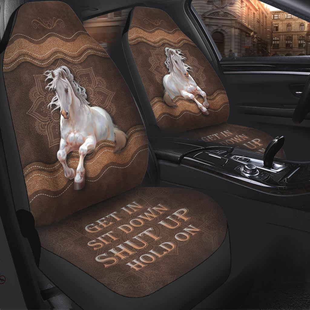 Horse Seat Covers - Get In Sit Down Shut Up Hold On Design