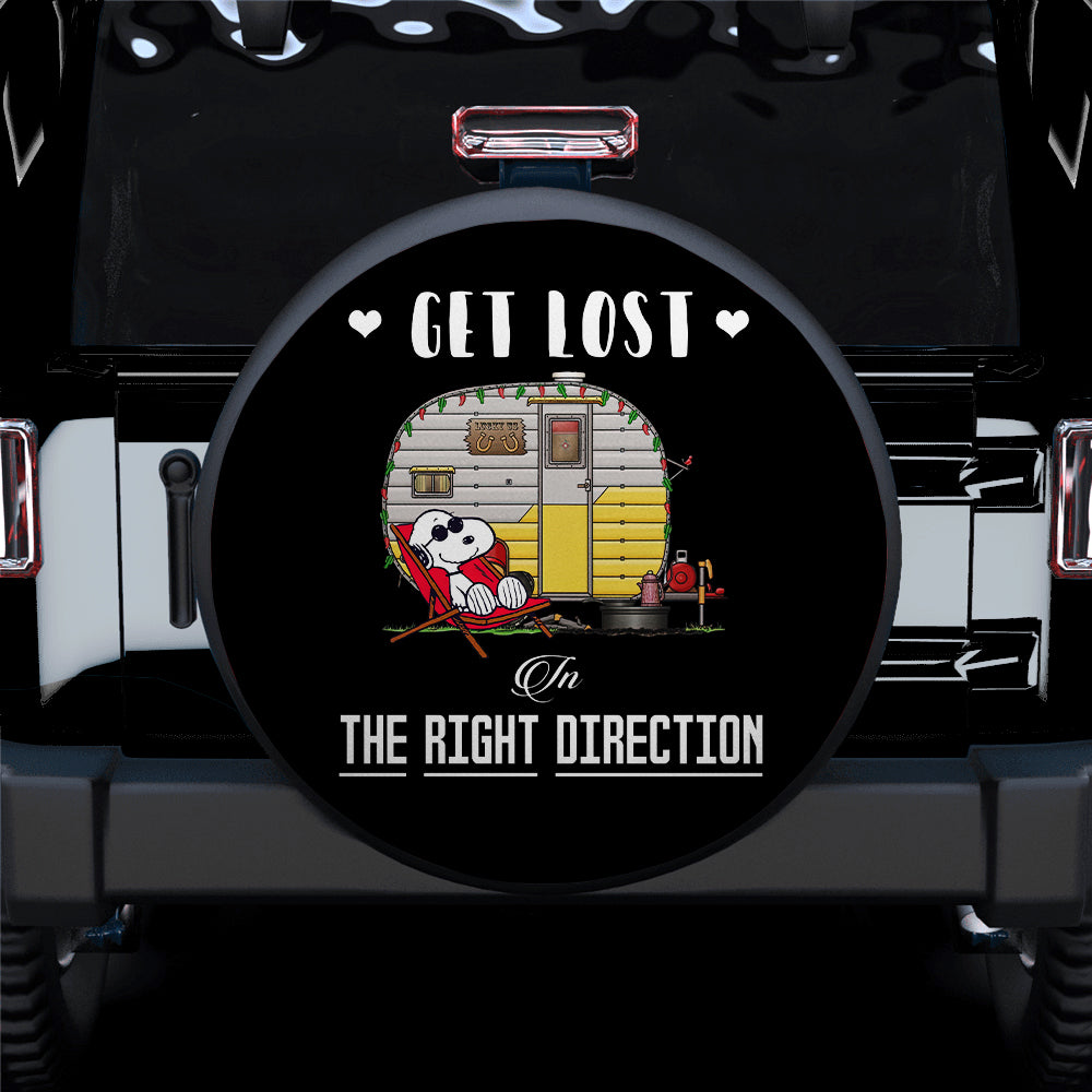 Snoopy Jeep Spare Tire Cover Gift for Campers - Get Lost Design