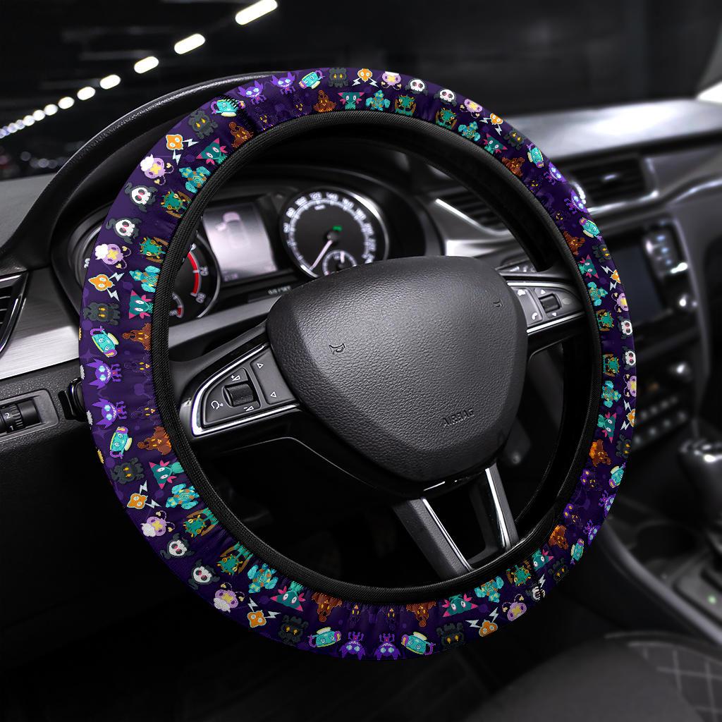 Ghosties Pokemon Car Steering Wheel Cover for Vehicle Interior