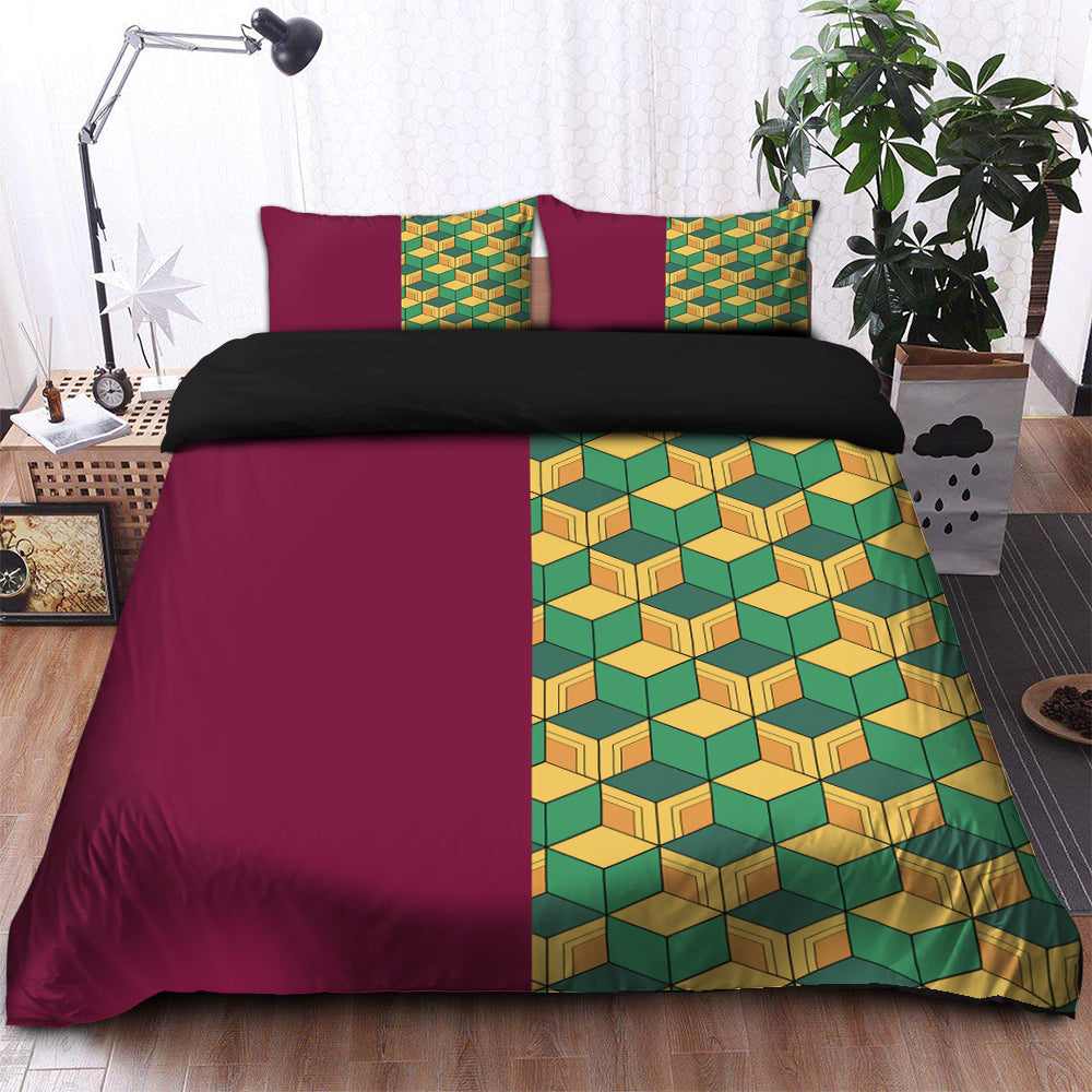 Giyu Tomioka Demon Slayer Bedding Set with Duvet Cover & Pillowcases