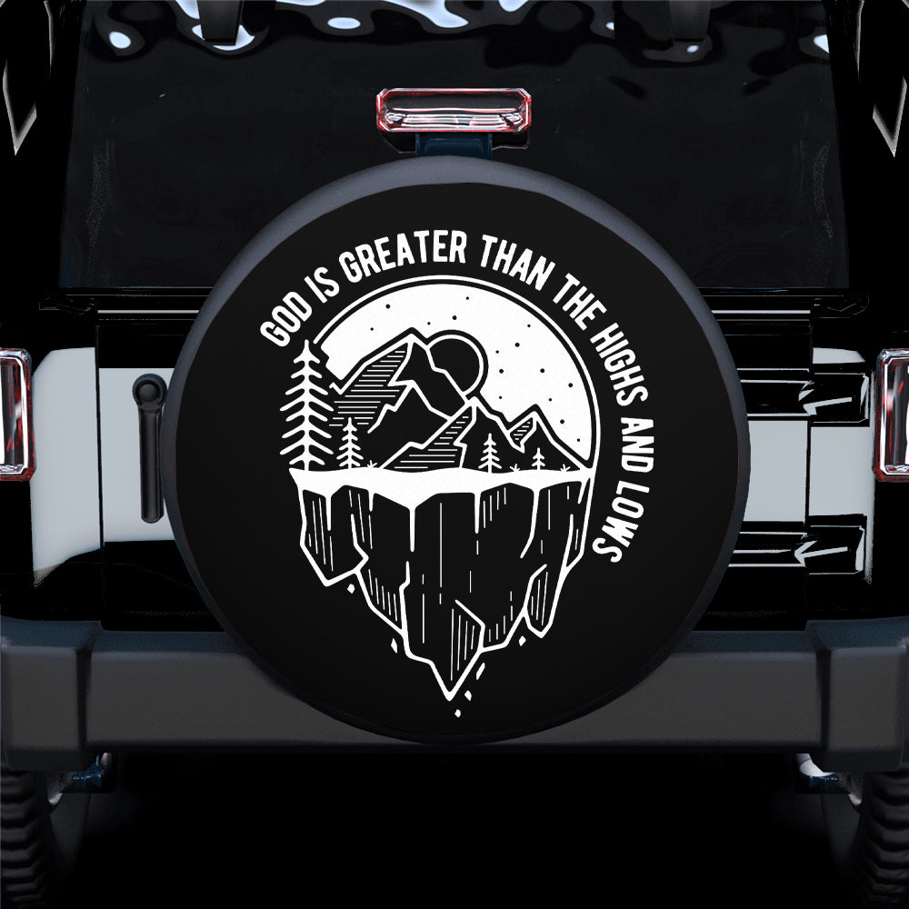God Is Greater Than The Highs And Lows Jeep Tire Cover For Campers