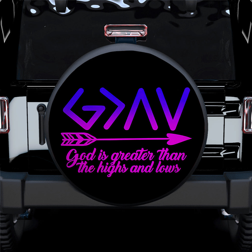 God Is Greater Than The Highs And Lows Spare Tire Cover for Jeep