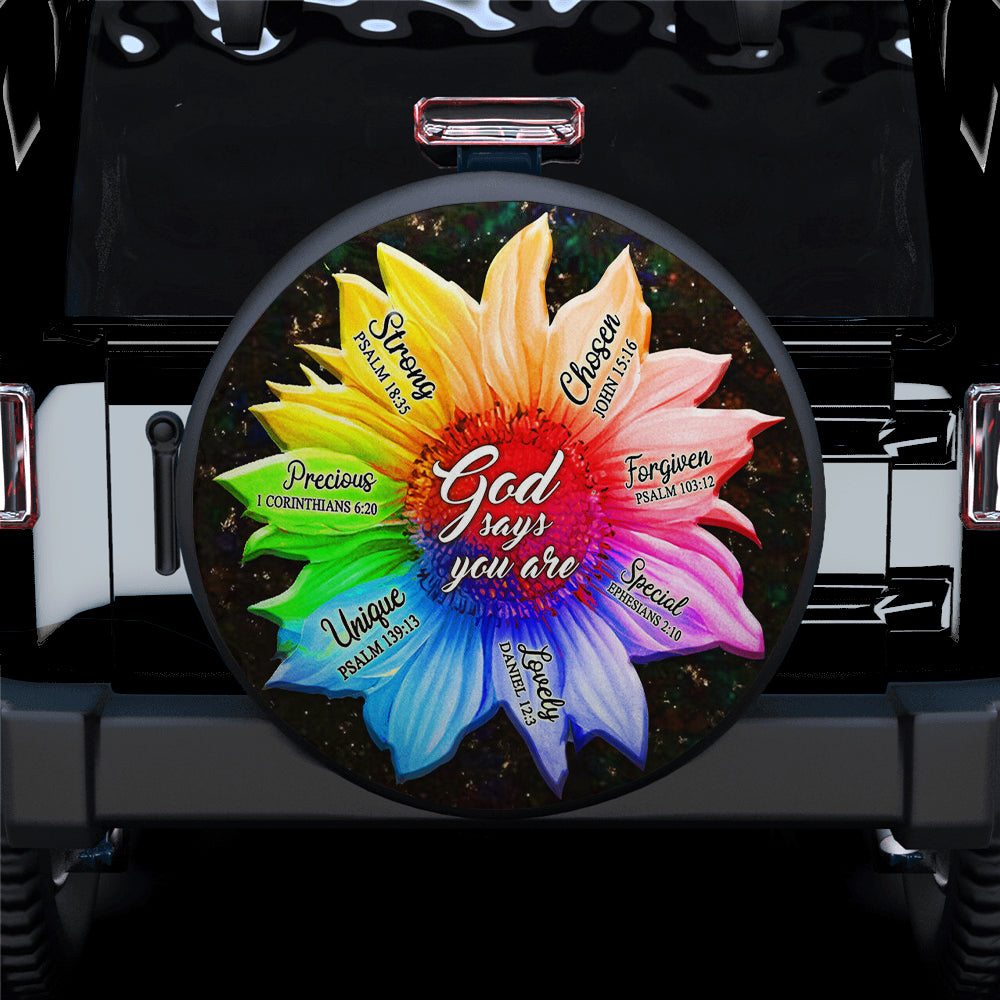 God Says You Are Gift for Campers Jeep Spare Tire Cover
