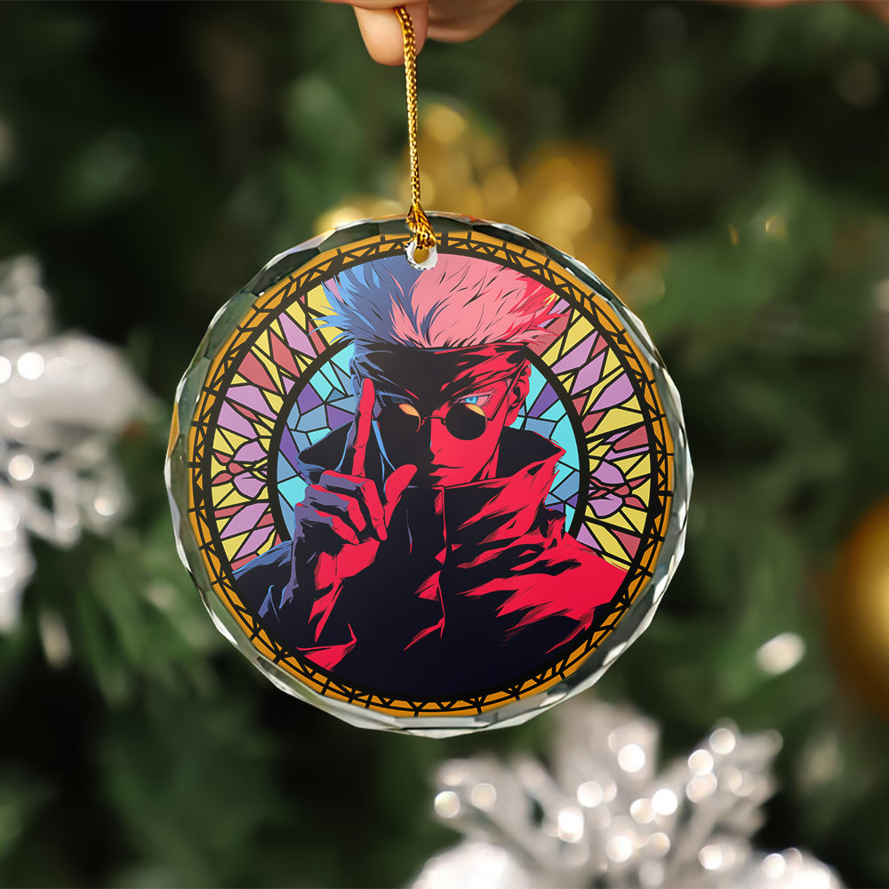Gojo Stained Glass Ornament - Ideal Christmas Holiday Gift