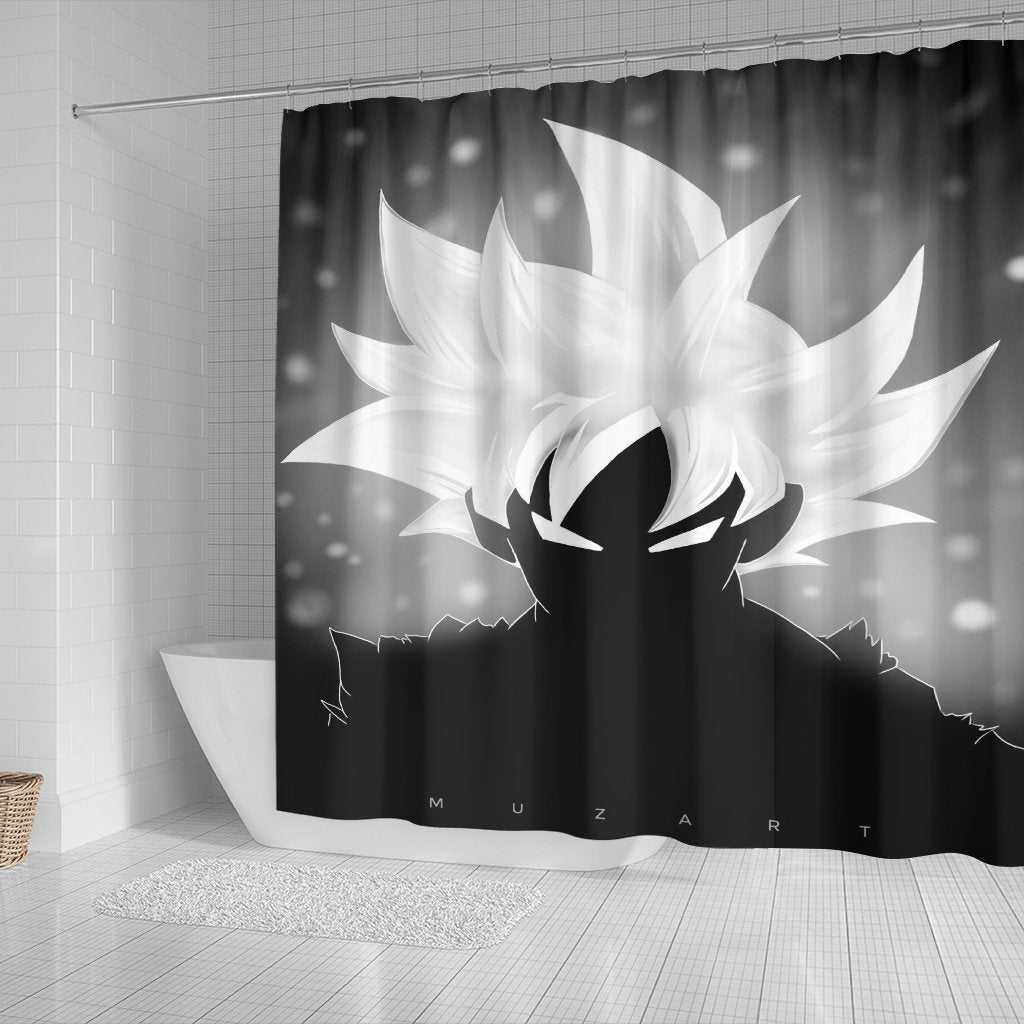 Mastered Ultra Goku Shower Curtain Dragon Ball Z Bathroom Decor