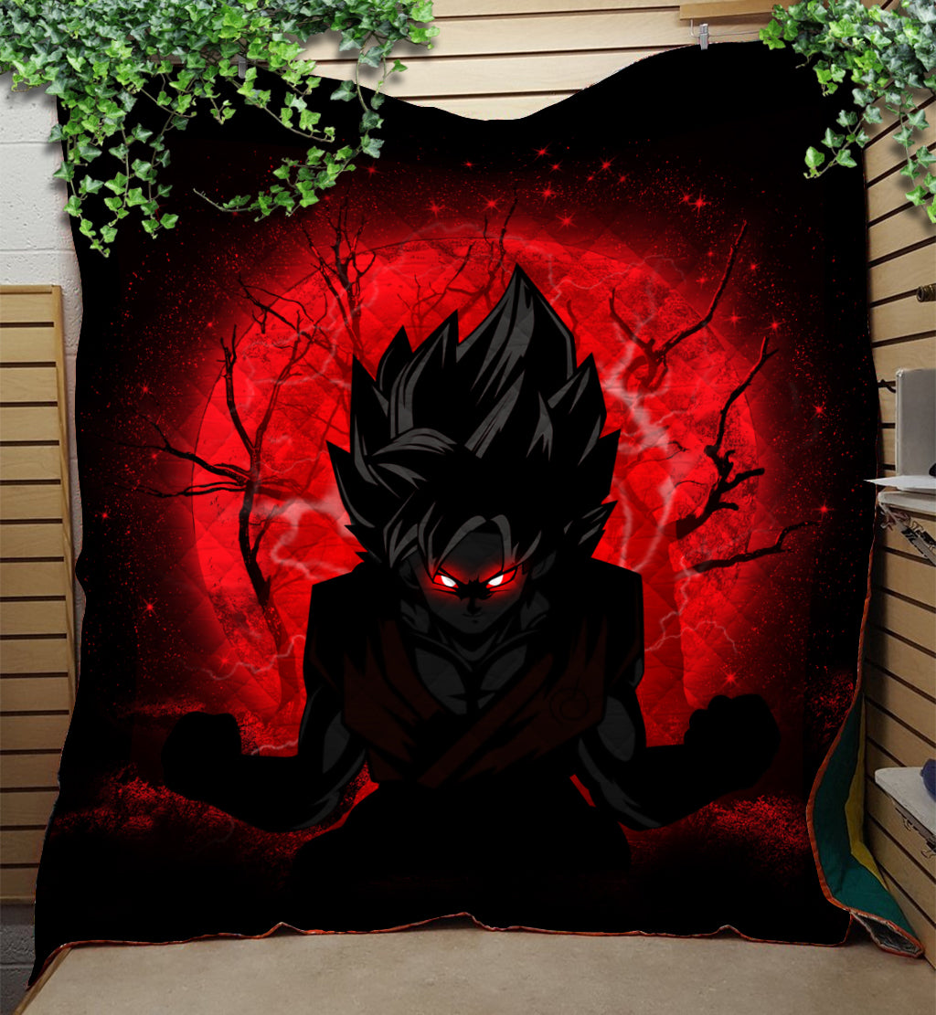 Goku Saiyan Blanket - Moonlight Quilt for Fans and Collectors