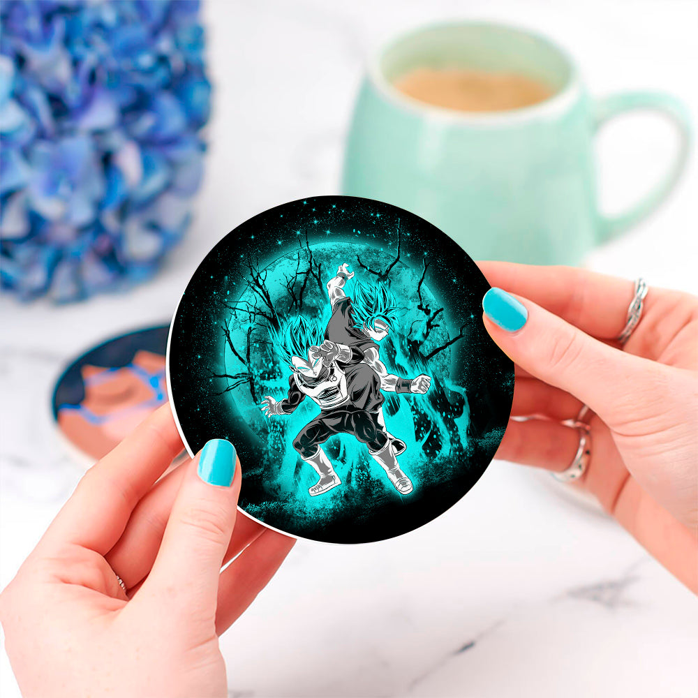 Goku and Vegeta Moonlight  Drink Coasters