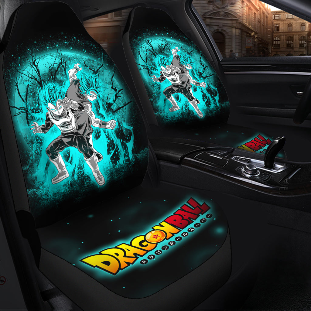 Goku Vegeta Moonlight Custom Car Seat Covers - Premium Decor