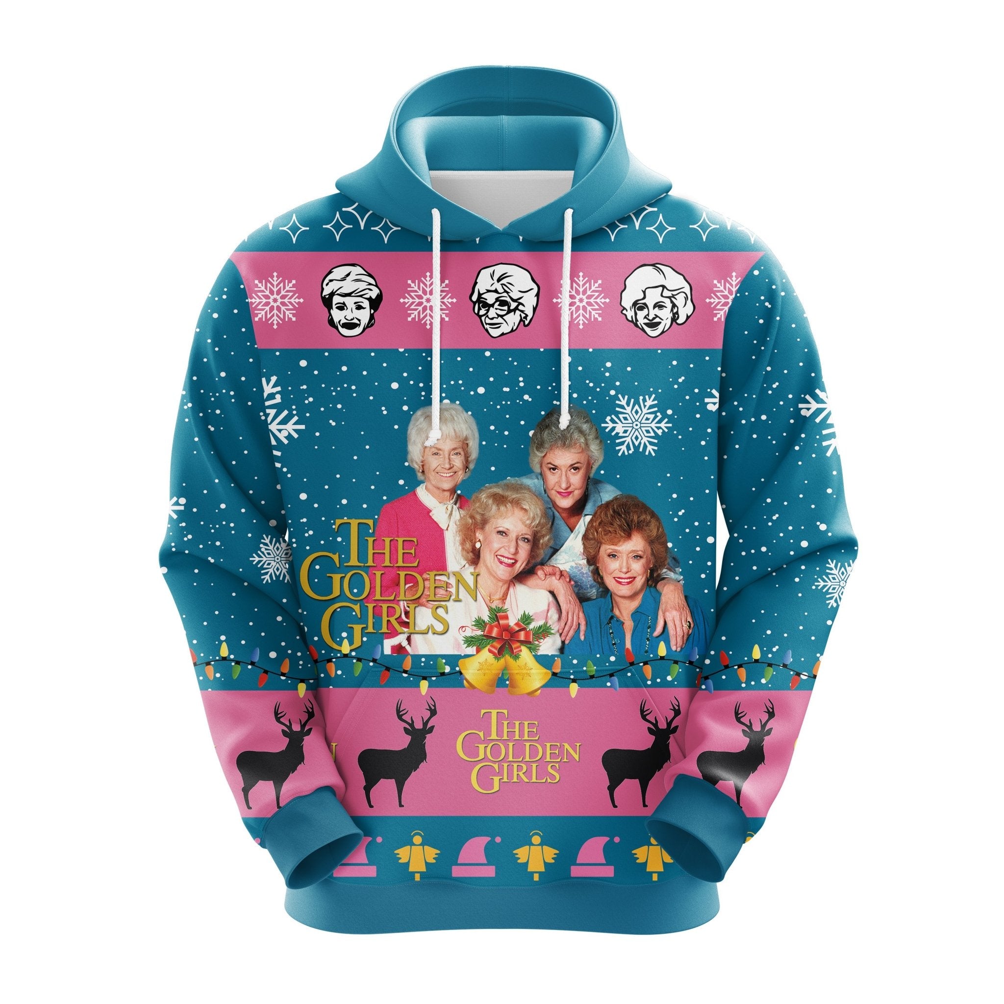 Golden Girls Blue Christmas Hoodie - Cute Noel Mc Ugly Gift Idea