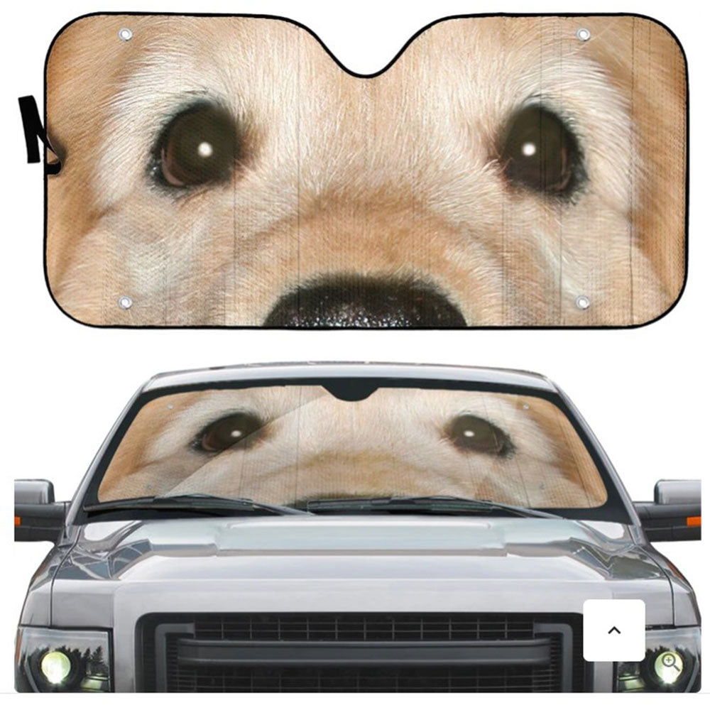 Custom Golden Retriever Eyes Auto Sun Shades Windshield Accessories