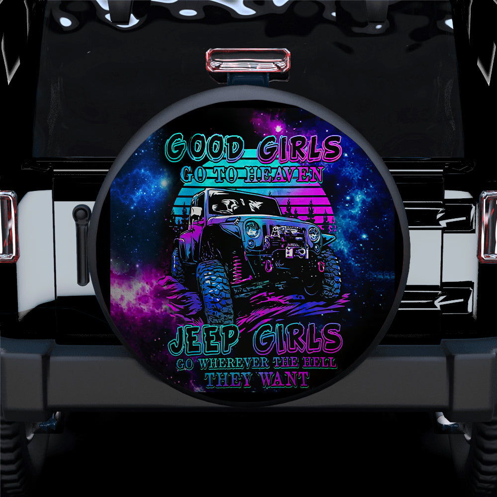 Good Girl Go To Heaven Spare Tire Covers for Jeep Campers Gift