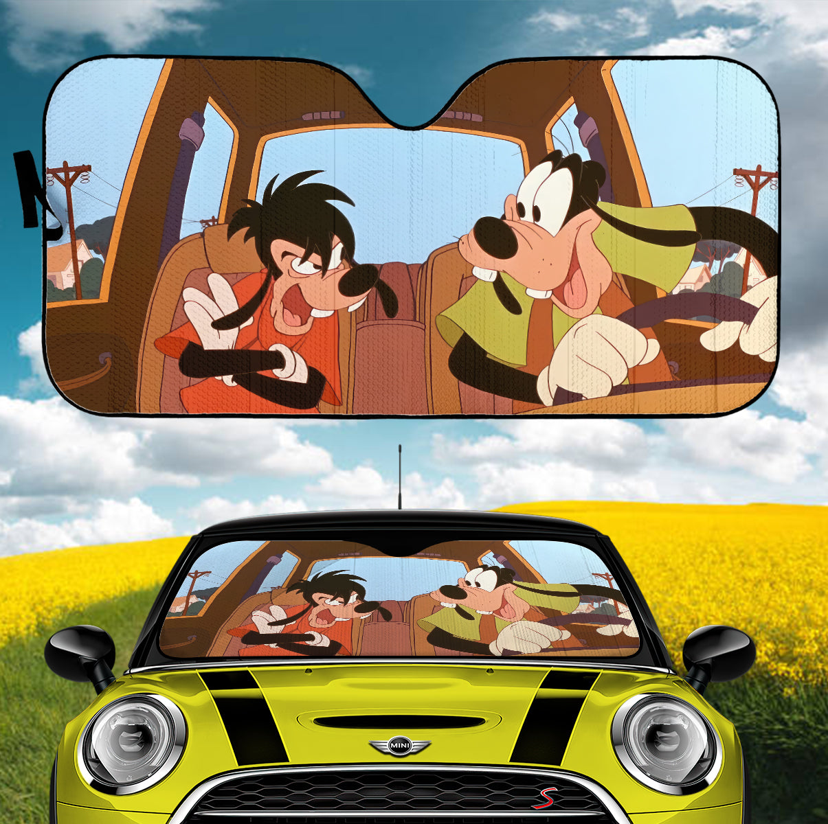 Goofy and Max Car Sunshades for Auto Sun Protection