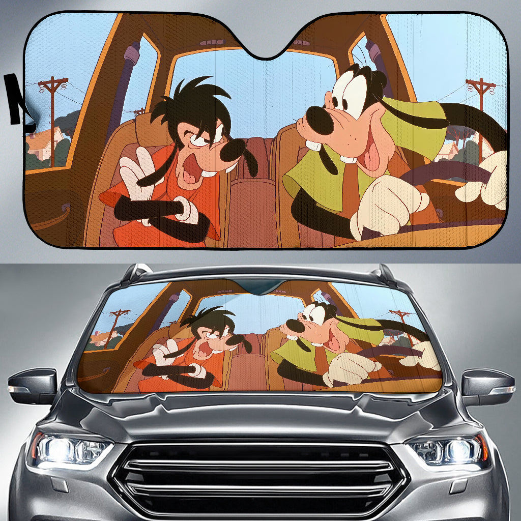 Goofy and Max Car Sunshades for Auto Sun Protection