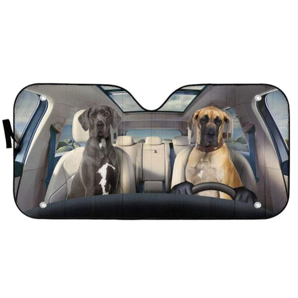Custom Great Dane Auto Sun Shades Windshield Accessories Gift