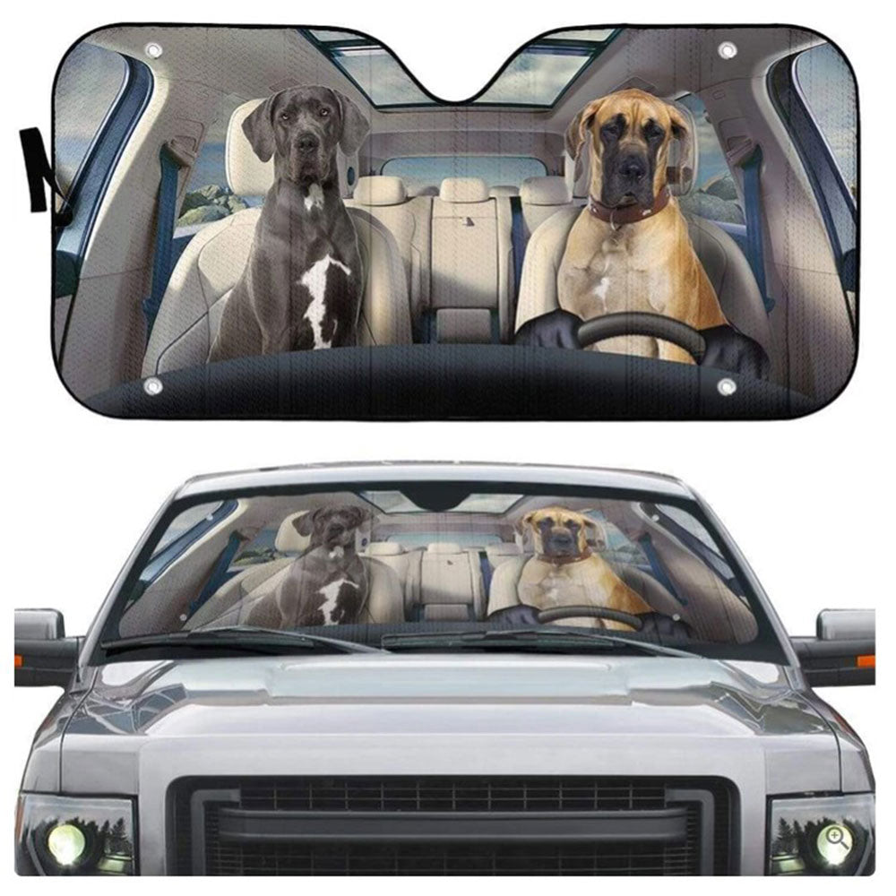 Custom Great Dane Auto Sun Shades Windshield Accessories Gift