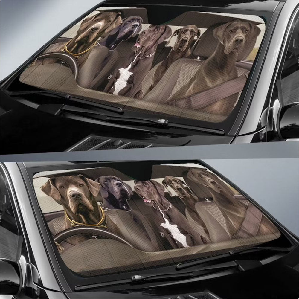 Great Dane Dog Windshield Sun Shades for Cars - Family Decor Gift