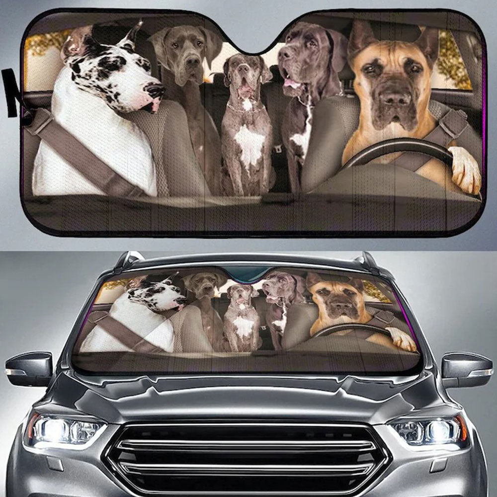 Funny Great Dane Car Sun Shades Windshield Accessories Gift