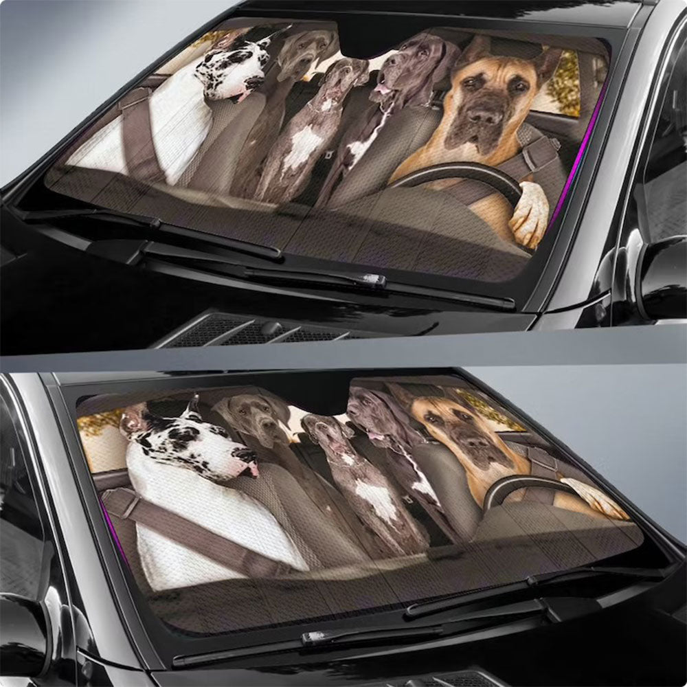 Funny Great Dane Car Sun Shades Windshield Accessories Gift