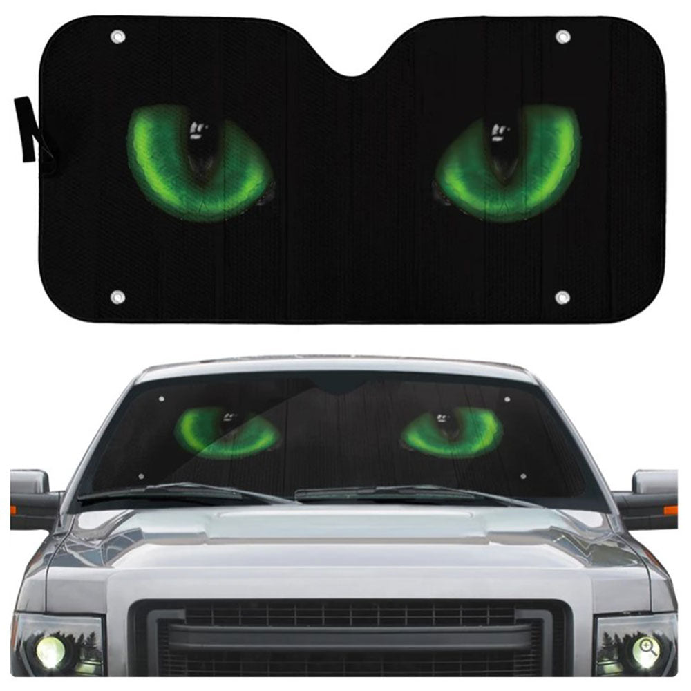 Custom Black Cat Eyes Car Sun Shades Windshield Accessories Decor Gift