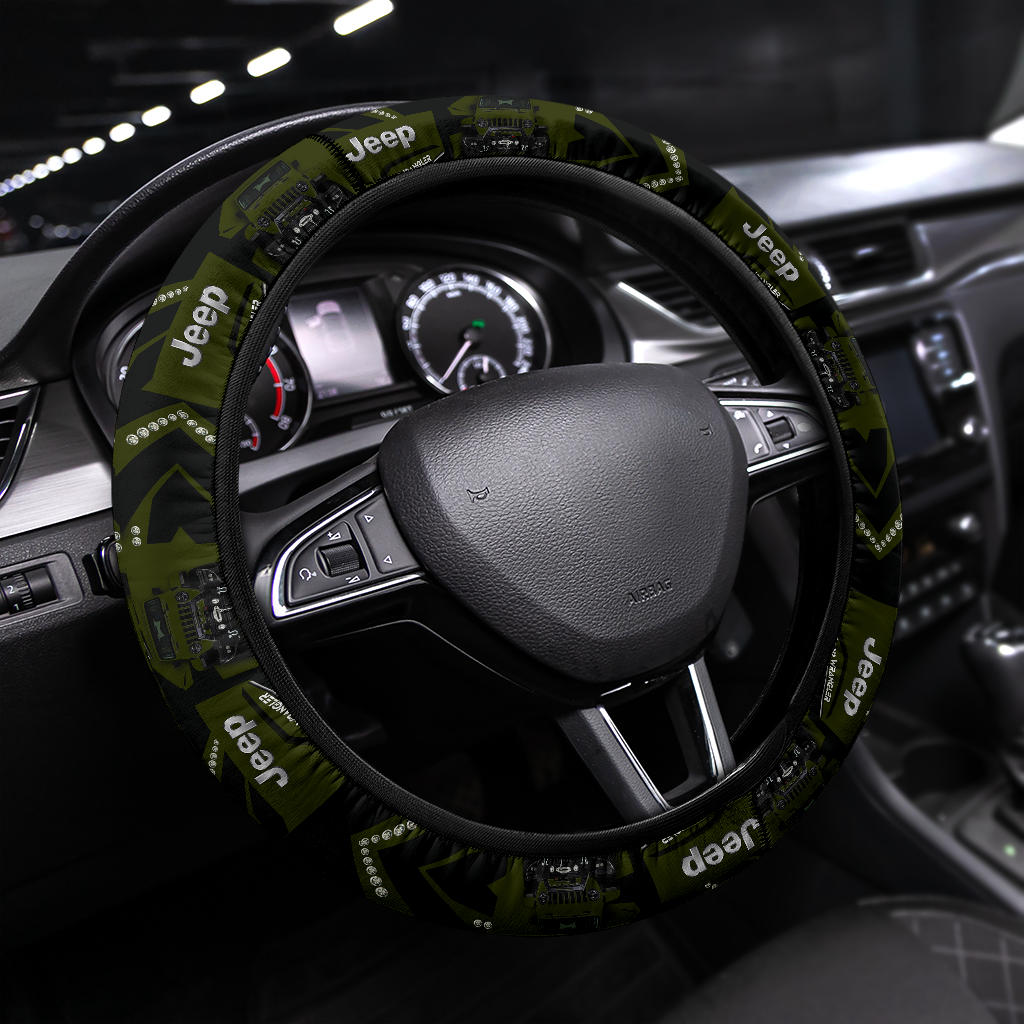 Green Jeep Steering Wheel Cover for Cars Green Jeep