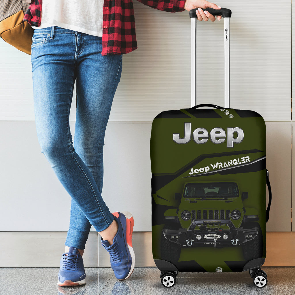 Green Jeep Luggage Cover for Suitcase Protection and Style