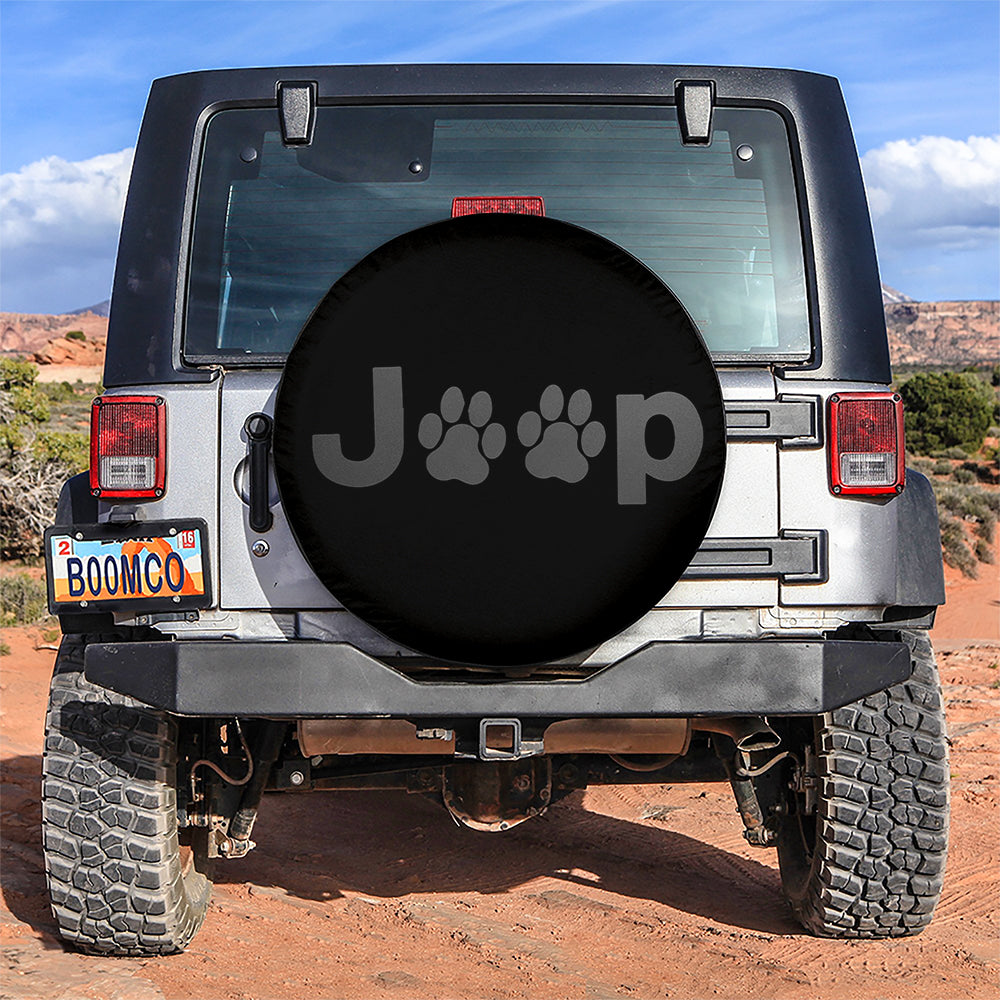 Grey Dog Paws Spare Tire Covers for Jeep - Gift for Campers
