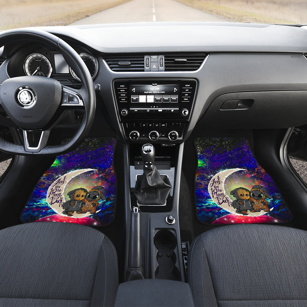Groot Toothless Love You To The Moon Galaxy Car Floor Mats