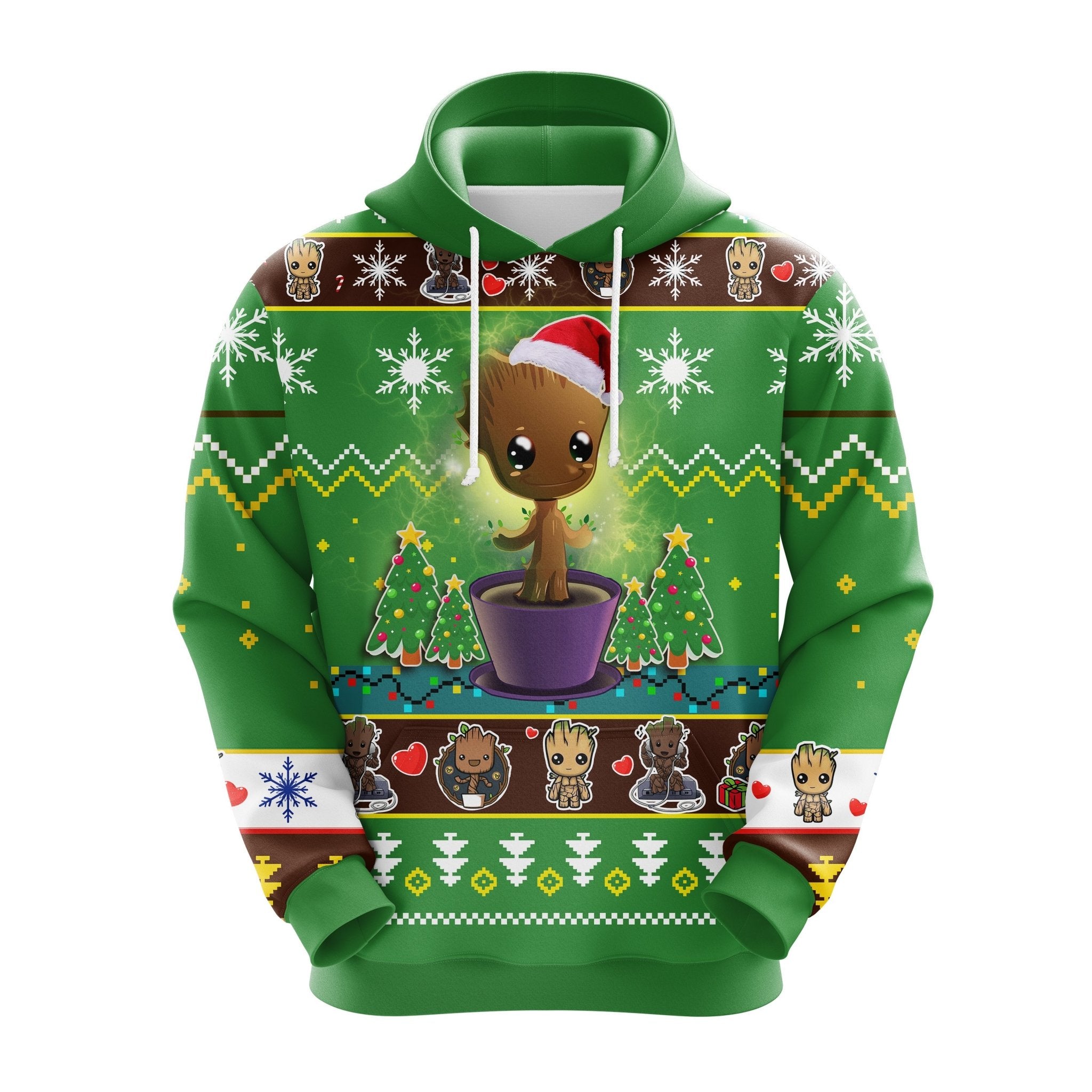 Groot Christmas Hoodie - Cute Noel Ugly Sweater Gift Idea