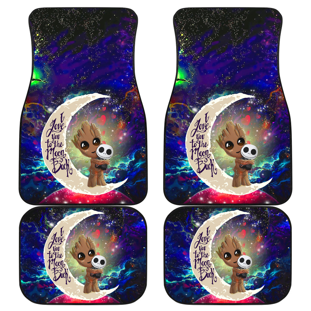 Groot Jack Skellington Love You To The Moon Galaxy Car Mats