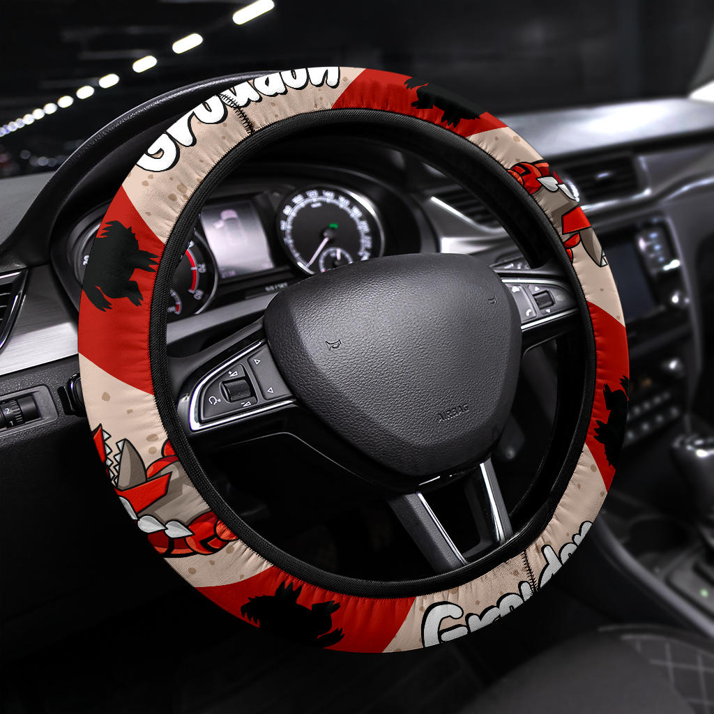 Groudon Pokemon Steering Wheel Cover for Cars and Trucks
