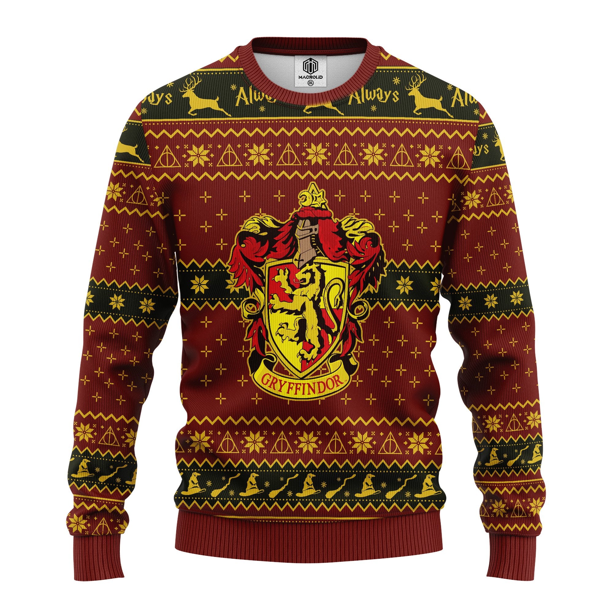 Gryffindor Crest Ugly Christmas Sweater Great Thanksgiving Gift