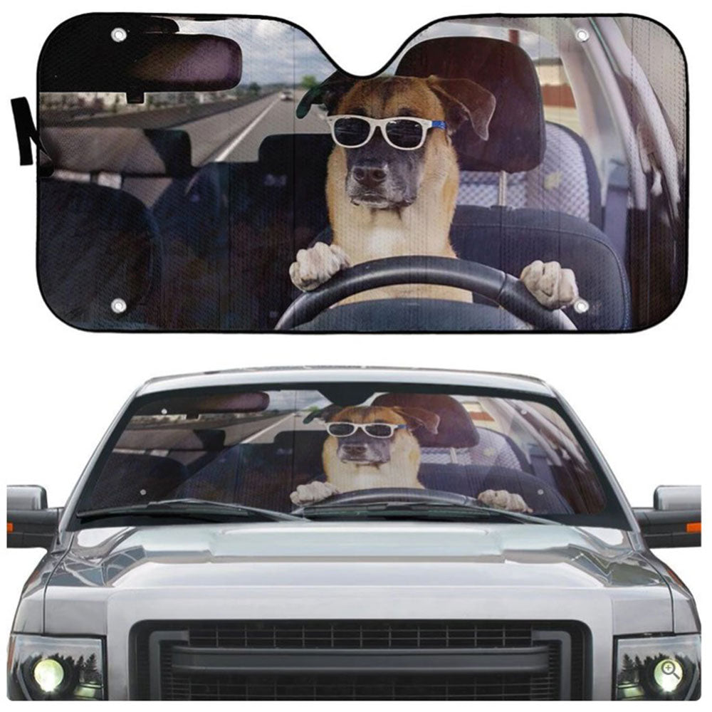 Custom Guard Dog Auto Sun Shades Windshield Accessories Decor Gift