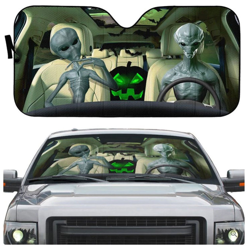 Custom Halloween Alien Windshield Sun Shades Car Accessories Gift
