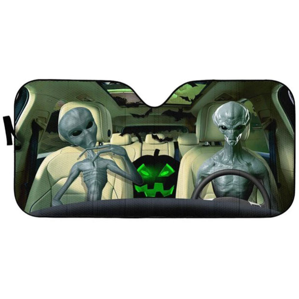 Custom Halloween Alien Windshield Sun Shades Car Accessories Gift