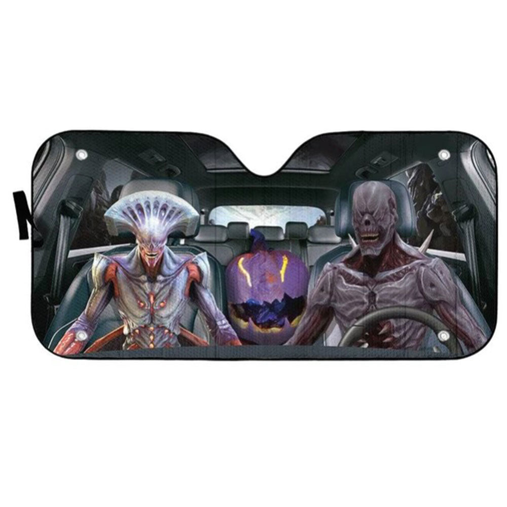 Halloween Demon Custom Auto Sun Shades for Car Windshield Decor