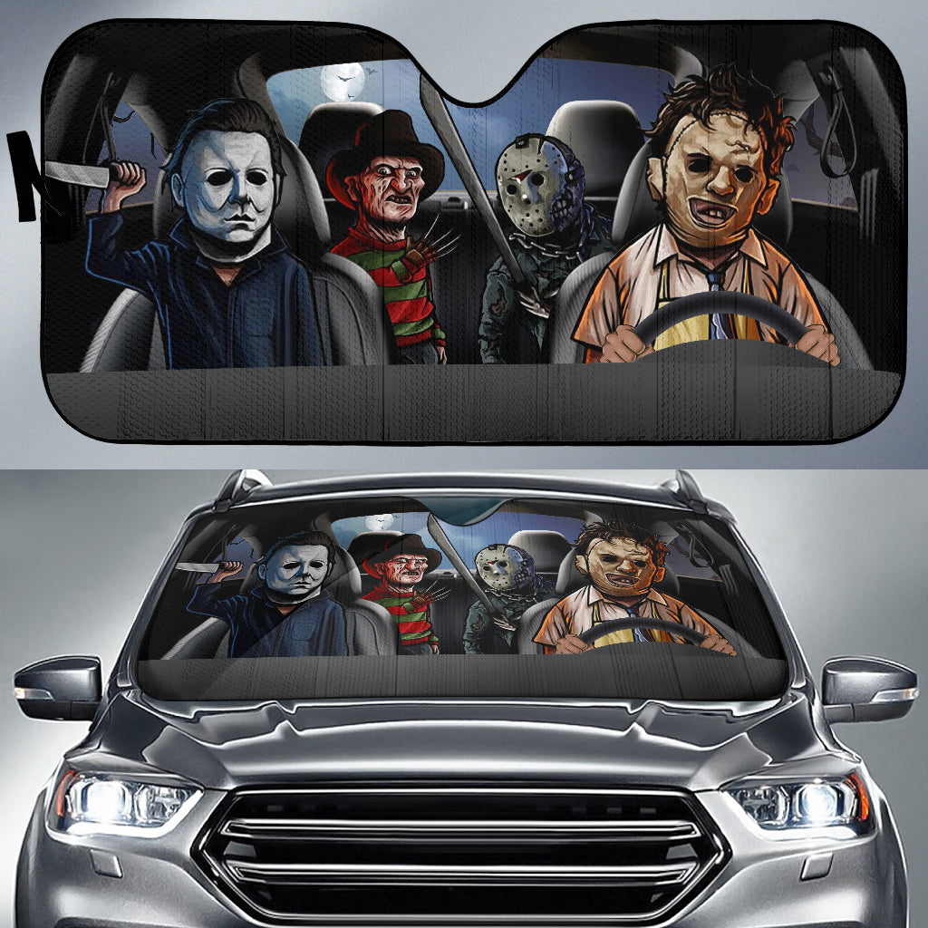 Halloween Horror Movies Car Sunshades for Auto Protection
