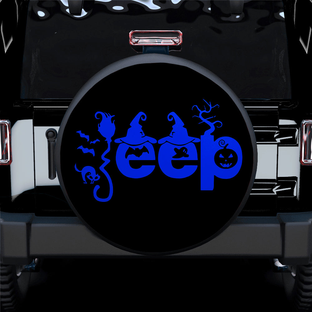 Halloween Jeep Spare Tire Covers Blue Gift for Campers