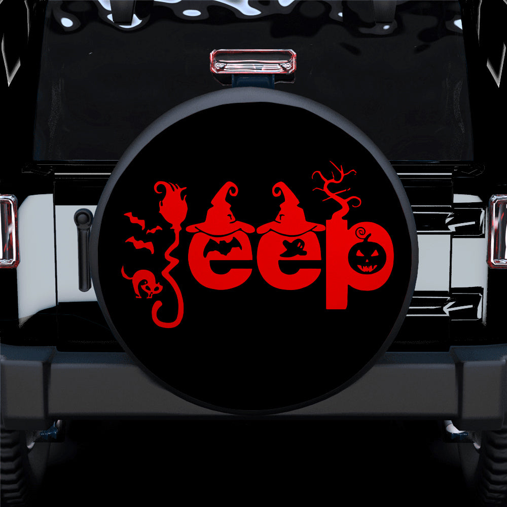 Halloween Jeep Spare Tire Cover for Campers - Red Car Gift